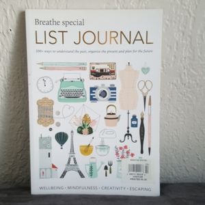 Just Breathe Decorative Prompted List Journal